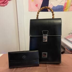 °｡⋆♡ Dooney & Bourke Mini Backpack and Wallet Black Set